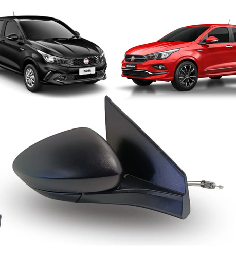 Retrovisor Manual Fiat Cronos E Argo 2022 Original - Imagem 1