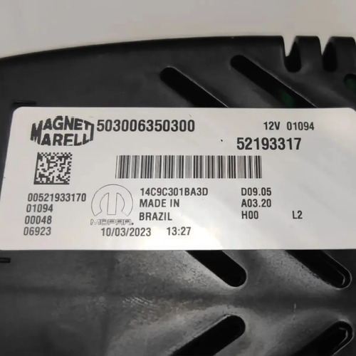 Painel Instrumentos Fiat Cronos Novo 52193317 / 503006350300 - Imagem 4