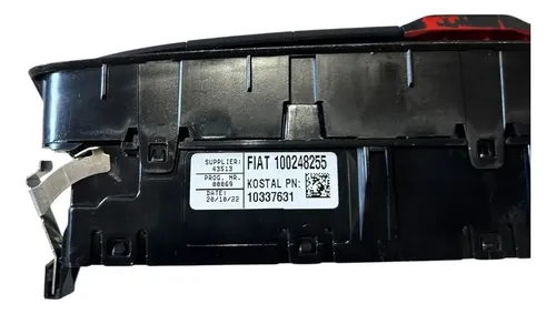 Botao Moldura Alerta Trava Fiat Argo 2018 A 2020 Preto - Imagem 5