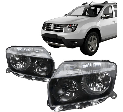 Farol Duster 12/14 Com Máscara Negra Direito - Imagem 1