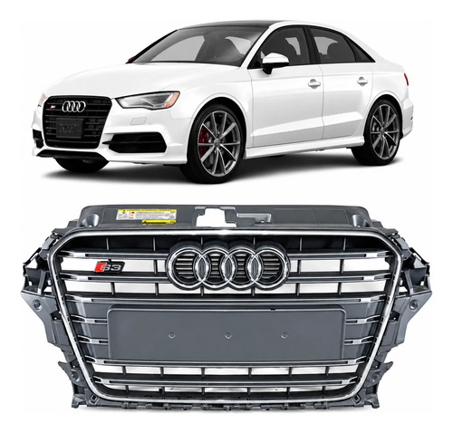 Grade Para-choque Audi S3 2013 A 2015 Prata Original Prateado Brilhante