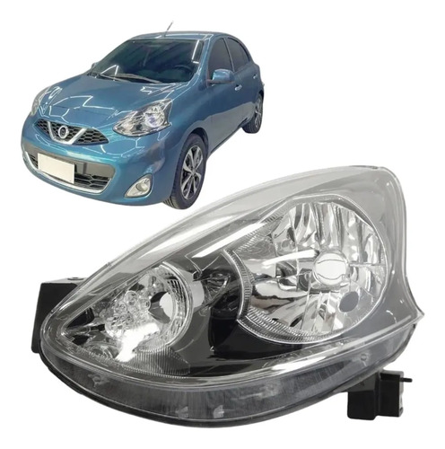 Farol Dianteiro Esquerdo Nissan March 2014 2019 Original Esquerdo/motorista