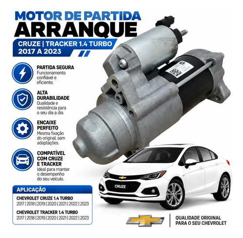 Motor Partida Arranque Cruze Tracker 1.4 Turbo 2017 A 2023 - Imagem 5