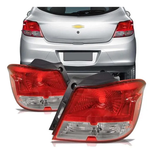 Lanterna Traseira Gm Onix Hatch Esquerdo Flex Lente Vermelho