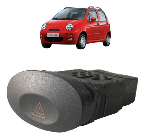 Botão Pisca Alerta Chery Qq 2011 2015 Original Preto