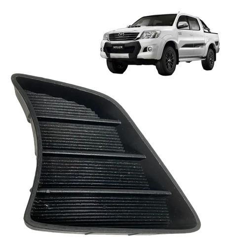 Moldura Parachoque Dianteiro Direito Hilux 2012 2025 Oem Preto Direito