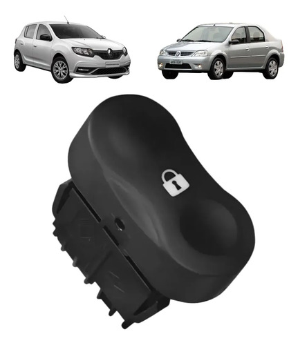 Botão Trava Portas Renault Sandero Logan 2008 2014