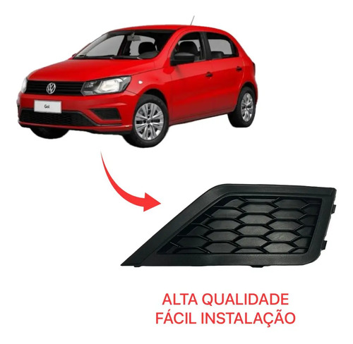 Grade Parachoque Farol Milha Sem Furo Gol G8 2019/ Ld Preto Direito - Imagem 2