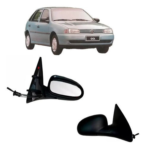 Retrovisor Gol Parati 1995/1999 2 Portas Man Com Controle Ld - Imagem 1