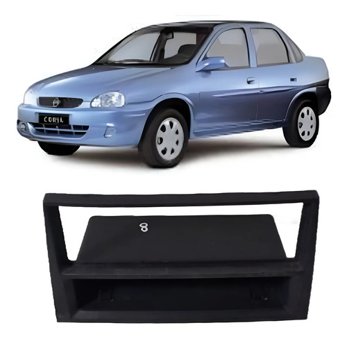 Moldura Rádio Chevrolet Corsa 2003/2012 Preto - Imagem 1