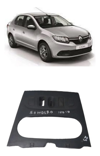 Moldura Central Comando Ar Renault Sandero Logan 2015/2019