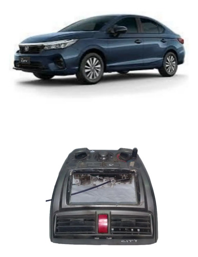 Moldura Difusor Rádio Controle De Ar Honda City 2009/2014 - Imagem 1