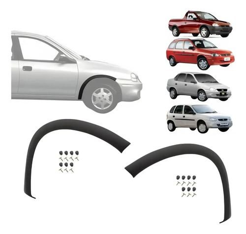 Moldura Paralama Corsa Sedan Classic Wind Super 1996/2010 - Imagem 3
