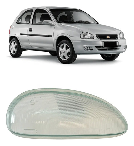Lente Farol Corsa 1994/1999 Raiada Vidro Lado Direito Verde