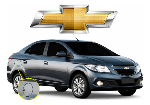 Portinhola Combustível Prisma Onix Cobalt 2012/2020 Original Amarelo - Imagem 3