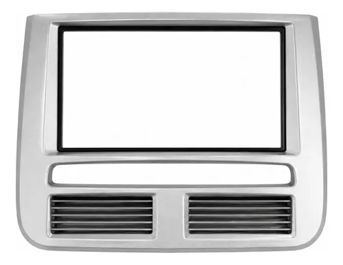 Moldura 2 Din Multimidia Dvd Mp5 Fiat Punto Original 2009 Prateado