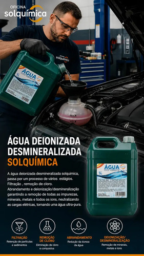 Água Deionizada Galão 5 L Desmineralizada Radiadores Bateria Verde - Imagem 7
