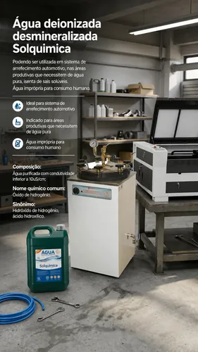 Água Desmineralizada Ferro Vapor Bateria Radiador  5 Litros Transparente - Imagem 4