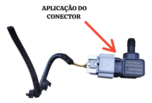 Plug Conector Sensor Pressão Hidrovacuo Toro Compas Renegade - Imagem 2