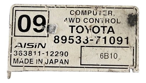 Modulo Controle Tracao Toyota Hilux Sw4 8953371091 Original - Imagem 3