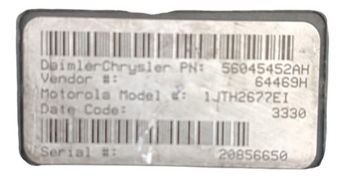 Modulo Bcm Ctm Dodge Dakota 2001 A 2003 P56045452AK Original - Imagem 5