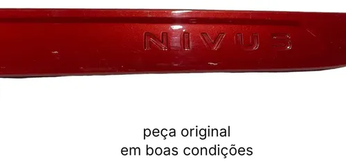 Friso Lateral Porta Traseira Esquerda Nivus 2021 2023 Oem Vermelho - Imagem 2
