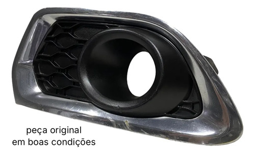 Moldura Farol Milha Esquerdo Renault Sandero 2015 2019 Oem Preto Esquerdo - Imagem 2
