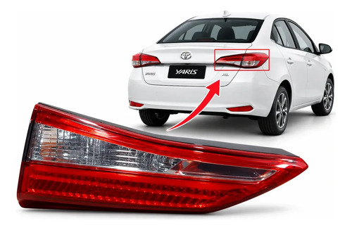 Lanterna Tampa Traseira Direita Toyota Yaris Sedan Xl 2024 Direito/passageiro Vermelho - Imagem 5