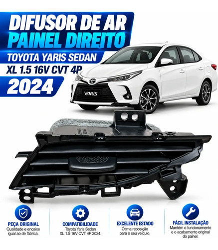 Difusor Ar Painel Direito Toyota Yaris Sedan Xl 16v Cvt 2024 - Imagem 3
