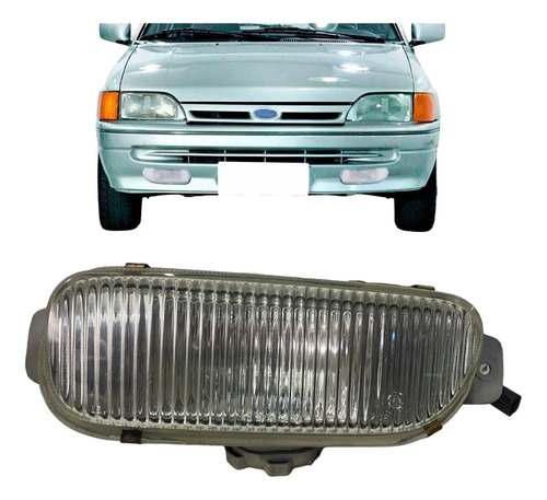 Farol Auxiliar Esquerdo Ford Escort Verona 1993 1994 Prateado