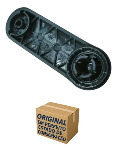 Manivela Abrir Vidro Porta Clio Kangoo Logan Sandero Preto - Imagem 3