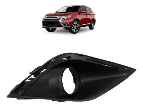 Moldura Farol Milha Direito Outlander 2016 2018 Original Preto Direito