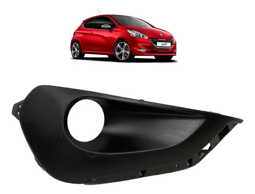 Moldura Farol Milha Direito Peugeot 208 2013 2020 Original Preto Direito
