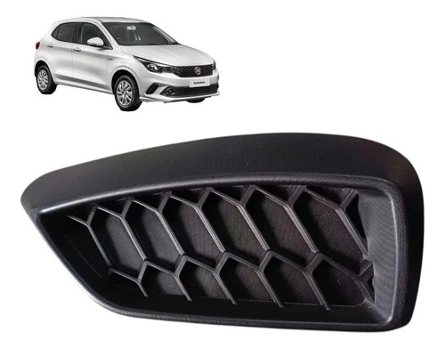 Grade Pára-choque Direita Fiat Argo 2017 2022 Original Preto