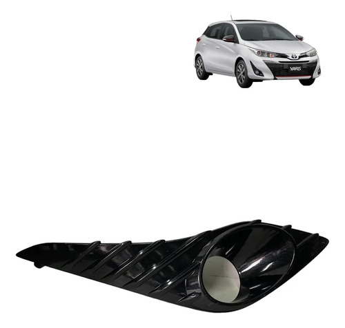 Moldura Farol De Milha Toyota Yaris Direito 2019 2022 Oem Preto Direito