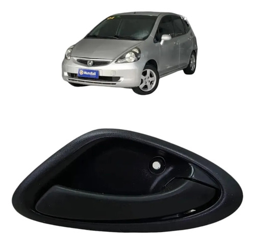 Maçaneta Interna Direita Honda Fit 2003 2008 Original Preto Dianteira