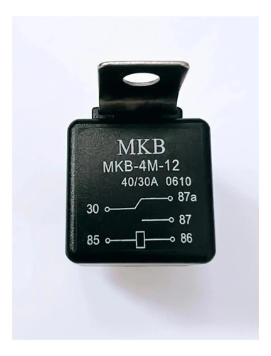 Relé Auxiliar Universal 12v 40a/30a 5 Pinos Mkb - Imagem 2