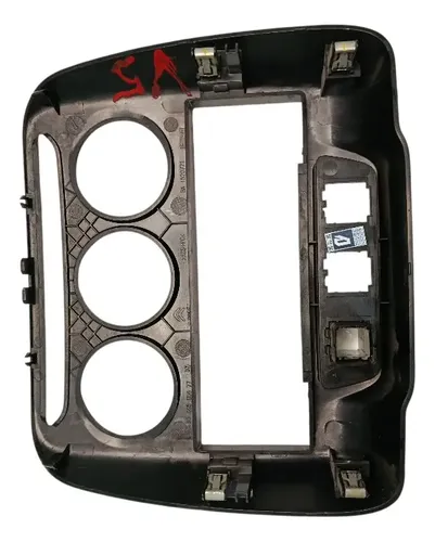 Moldura Painel Botão Ar Central Comando Citroen C3  2010 15 Cinza-escuro - Imagem 8