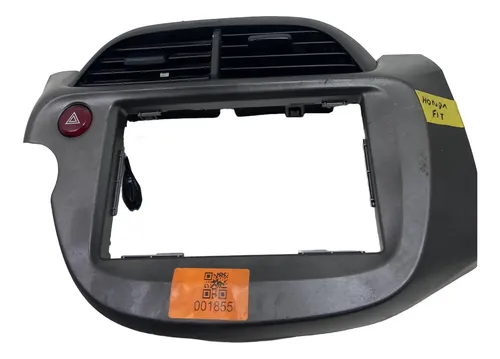 Moldura Central Rádio Do Painel Original Honda New Fit Cinza - Imagem 2