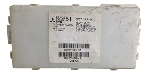 Módulo Controle Etacs Mitsubishi L200 Triton 8637a751 Orig - Imagem 8