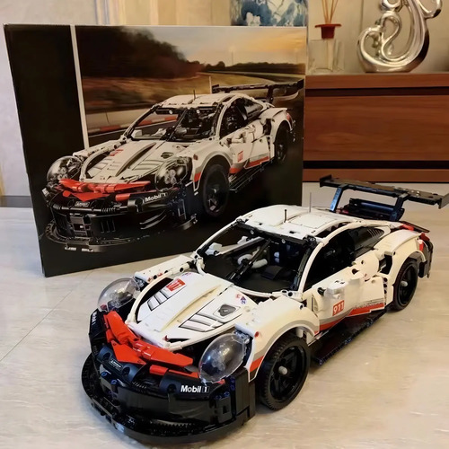 Carro Porsche 911 Rsr Blocos De Montar 1580 Peças Brinquedo Para Crianças E Adultos - Imagem 8