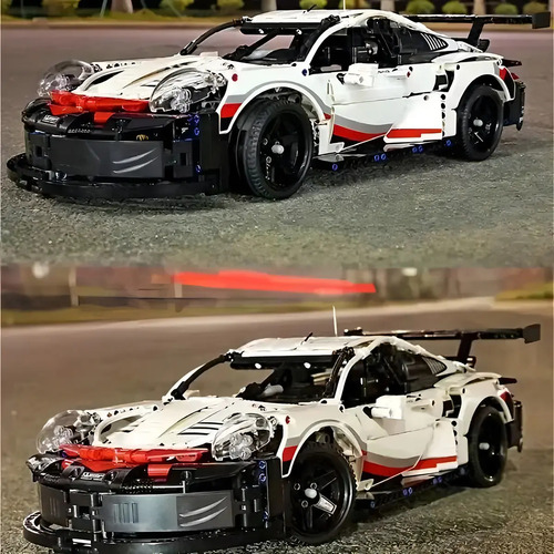 Carro Porsche 911 Rsr Blocos De Montar 1580 Peças Brinquedo Para Crianças E Adultos - Imagem 9