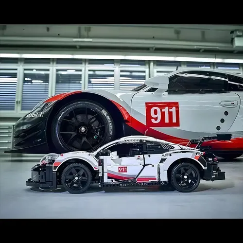 Carro Porsche 911 Rsr Blocos De Montar 1580 Peças Brinquedo Para Crianças E Adultos - Imagem 10