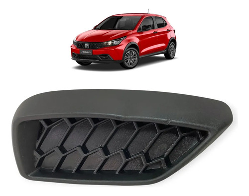 Moldura Farol Milha Esquerdo Fiat Argo 2017 2020 Original Preto Esquerdo