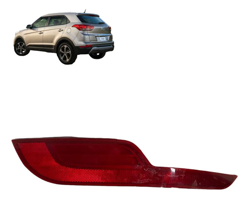 Refletor Olho De Gato Hyundai Creta Direito 2020 2021 Oem Vermelho