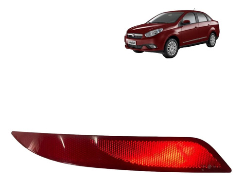 Refletor Olho De Gato Traseiro Direito Fiat Grand Siena 2012 Vermelho