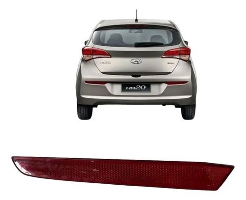 Refletor Olho De Gato Traseiro Hyundai Hb20 2012 2015 Le Vermelho
