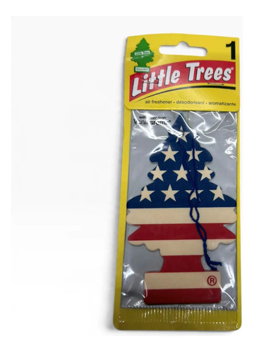 Little Trees Aromatizador De Carro Vanilla Bandeira Usa Branco Baunilha