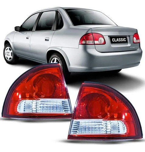 Gm Corsa Classic 1.0 2009 Lanterna Est 5 Direito/passageiro Vermelho - Imagem 1