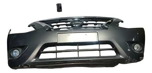 Para-choque Dianteiro Nissan Versa De 2015 2016 2017 A 2019 Cinza-escuro - Imagem 1